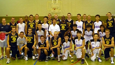Augustana with Hong Kong Baptist University players.